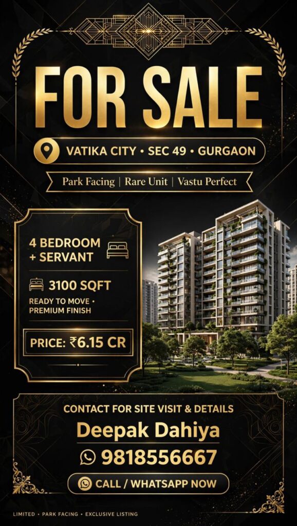 4 BHK Premium Residence – Vatika City, Sec 49