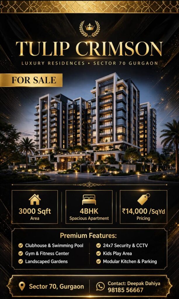Tulip Crimson – 4 BHK Luxury Residence